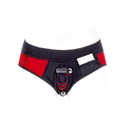 SPAREPARTS TOMBOI COVER BRIEF STYLE UNDERWEAR HARNESS NYLON RED/BLACK 4XL