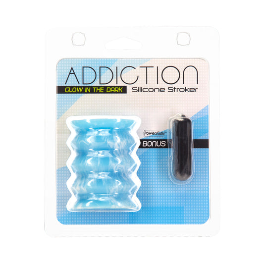 ADDICTION SILICONE REVERSIBLE STROKER GLOW-IN-THE-DARK