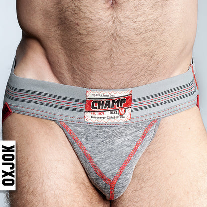 OXBALLS OXJOK CHAMP VINTAGE SWEATSHIRT-JOCK GRAY HEATHER 2XL