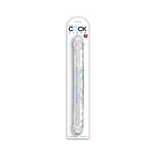 PIPEDREAM - KING COCK DOUBLE DILDO 18 IN. CLEAR