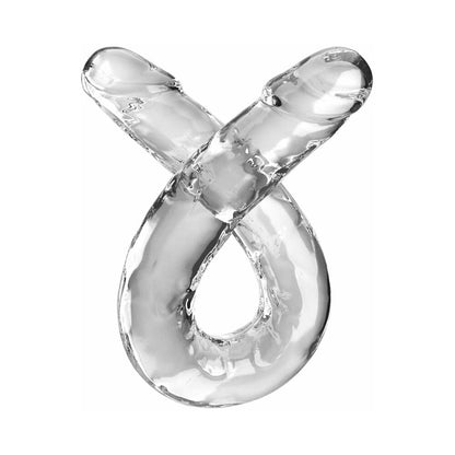 KING COCK DOUBLE DILDO 18 IN. CLEAR