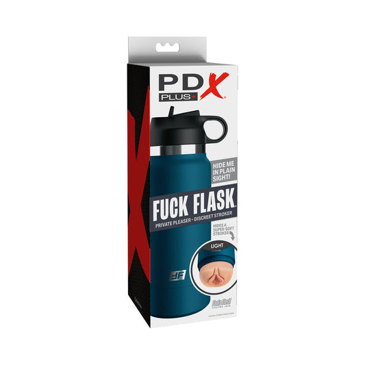 PDX PLUS FUCK FLASK PRIVATE PLEASER DISCREET STROKER BLUE BOTTLE LIGHT