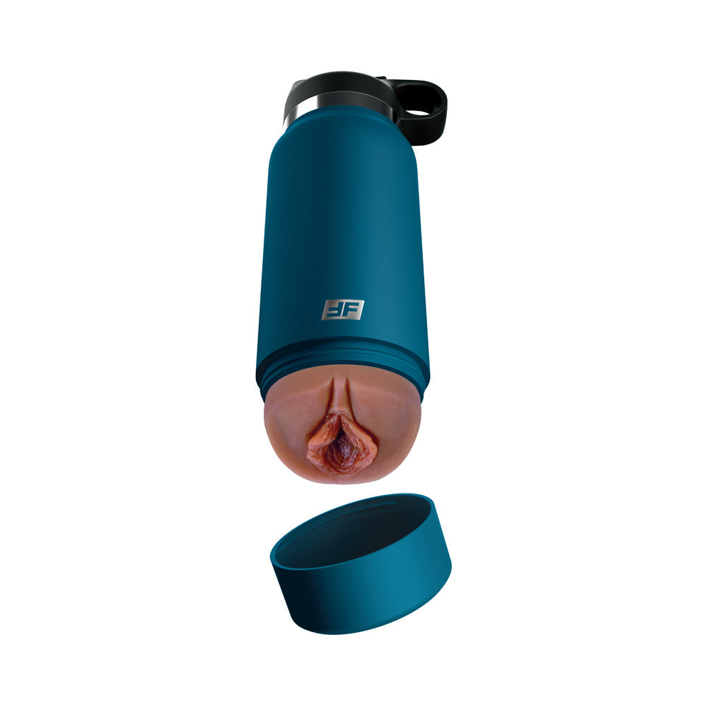 PDX PLUS FUCK FLASK PRIVATE PLEASER DISCREET STROKER BLUE BOTTLE BROWN