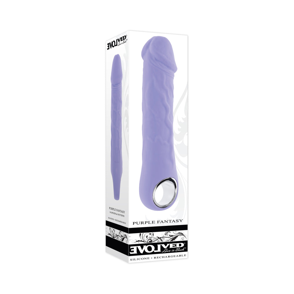 EVOLVED PURPLE FANTASY RECHARGEABLE VIBRATOR SILICONE