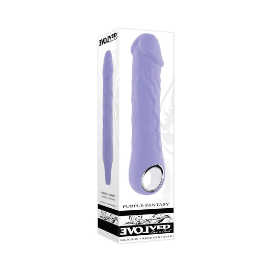 EVOLVED - VIBRADOR RECARGABLE DE SILICONA FANTASÍA PÚRPURA