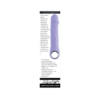 EVOLVED PURPLE FANTASY RECHARGEABLE VIBRATOR SILICONE