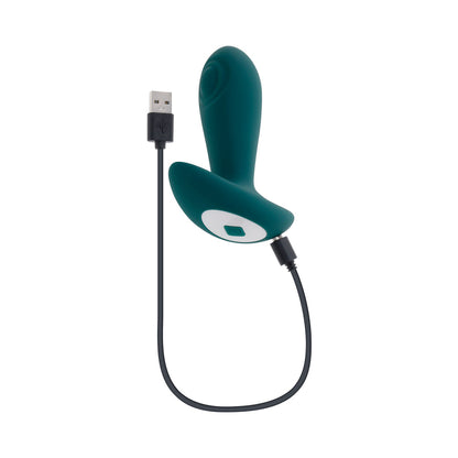 GENDER X TUNNEL TAPPER RECHARGEABLE VIBRATING ANAL PLUG WITH REMOTE TEAL