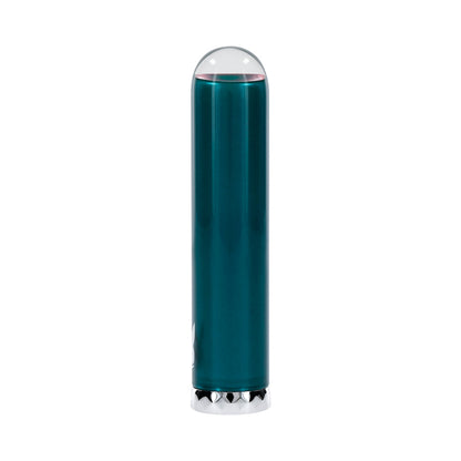 PLAYBOY EMERALD RECHARGEABLE VIBRATING GLASS MINI VIBE DEEP TEAL