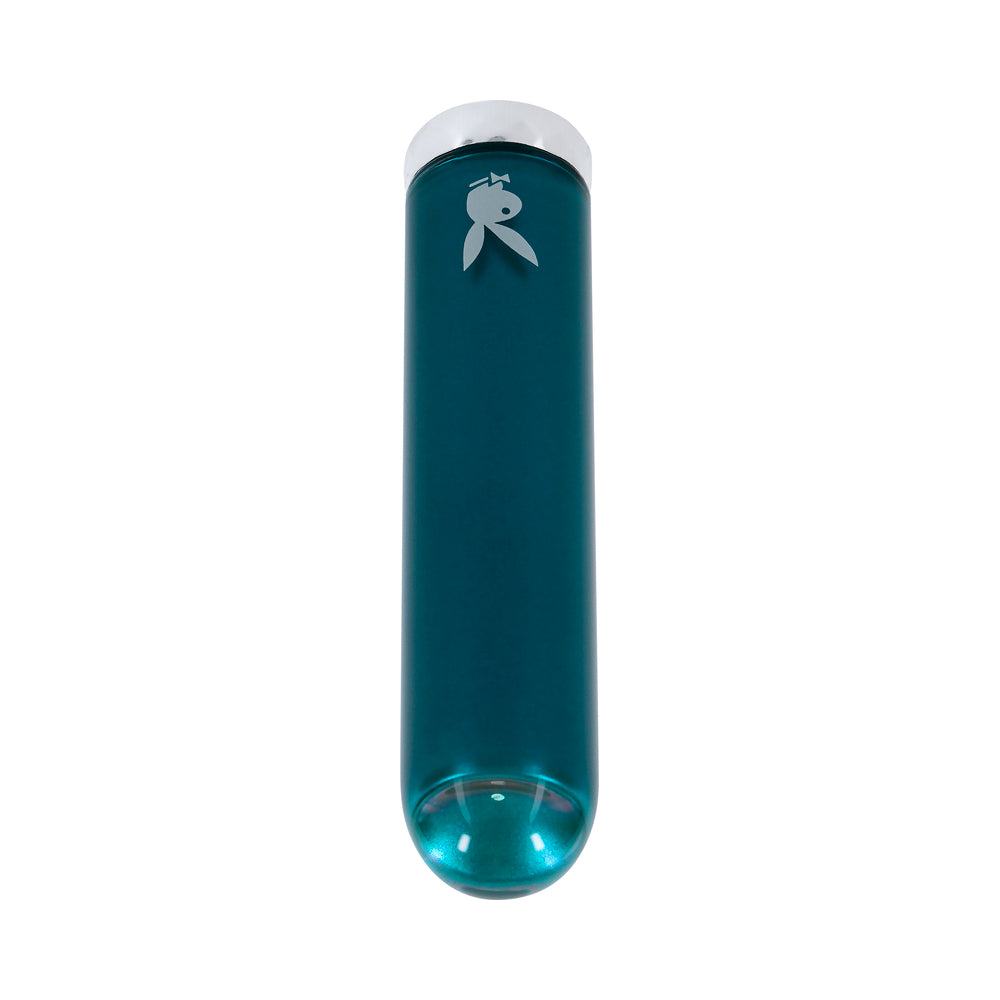 PLAYBOY - VIBRADOR MINI DE CRISTAL RECARGABLE ESMERALDA TEAL PROFUNDO