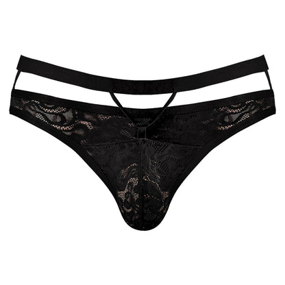 MALE POWER LUCIFER CUT OUT STRAPPY THONG BLACK L/XL