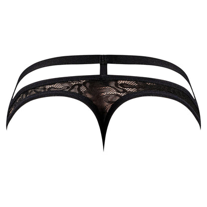 MALE POWER LUCIFER CUT OUT STRAPPY THONG BLACK L/XL