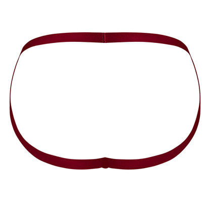 MALE POWER - LUCIFER STRAPPY JOCK BURGUNDY L/XL
