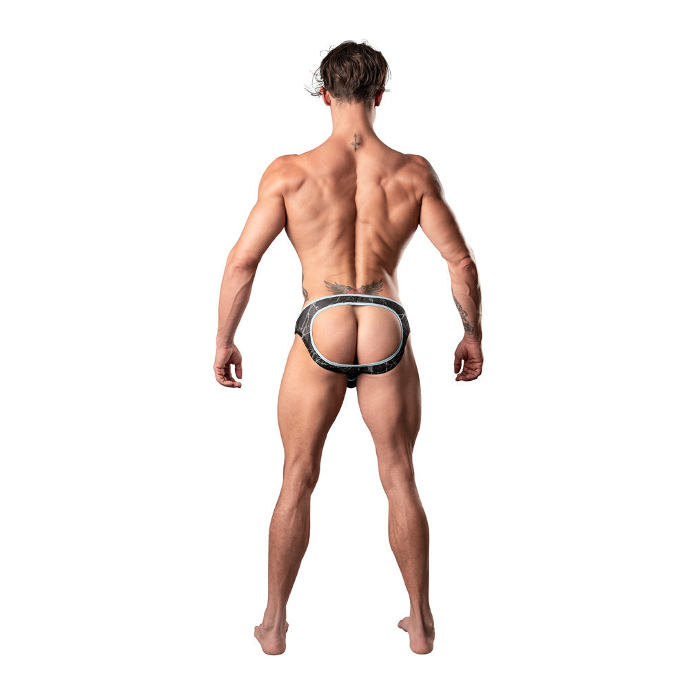 MALE POWER MARBLE MESH MINI MOONSHINE BLACK S/M