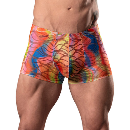 MALE POWER - YOUR LACE OR MINE POUCH SHORT MULTICOLOR XL