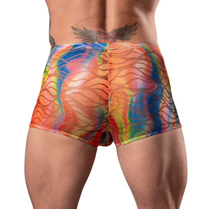 MALE POWER - YOUR LACE OR MINE POUCH SHORT MULTICOLOR XL