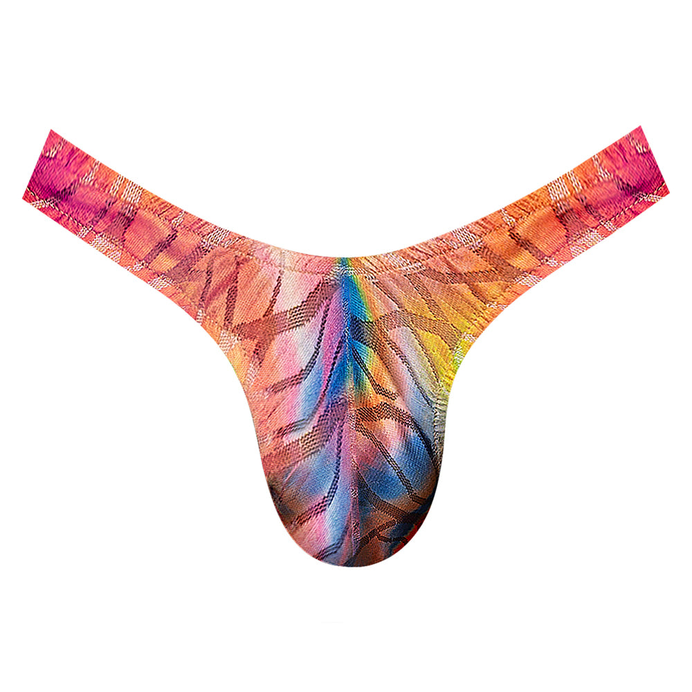 MALE POWER YOUR LACE OR MINE BONG THONG MULTICOLOR S/M
