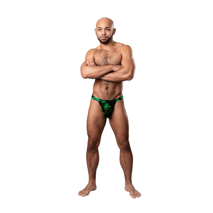 MALE POWER HAZY DAYZ MICRO THONG POT LEAF S/M