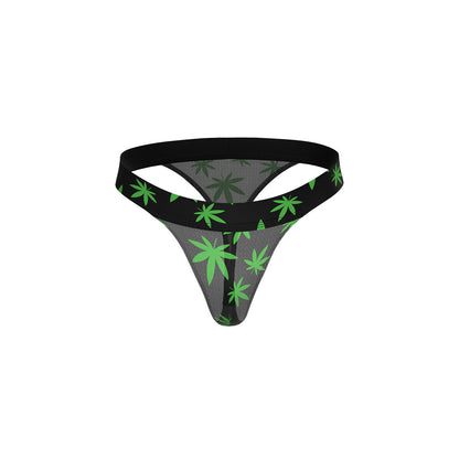 MALE POWER HAZY DAYZ MICRO THONG POT LEAF S/M