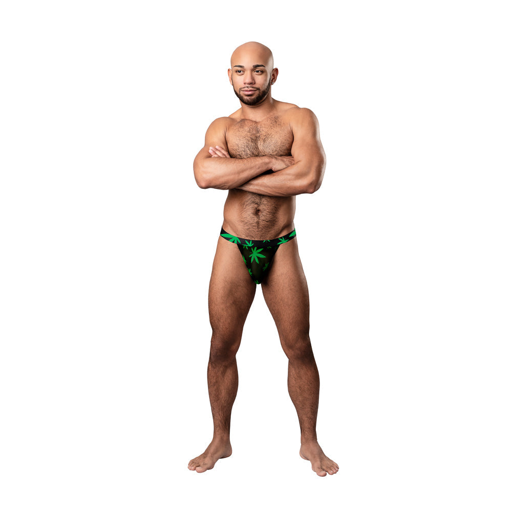 MALE POWER - MICRO TANGA HOJAS DE MARIHUANA HAZY DAYZ