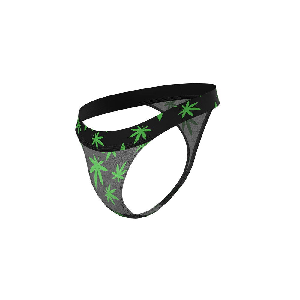 MALE POWER HAZY DAYZ MICRO THONG POT LEAF L/XL