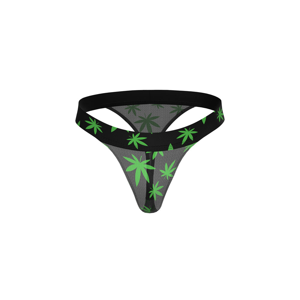 MALE POWER HAZY DAYZ MICRO THONG POT LEAF L/XL