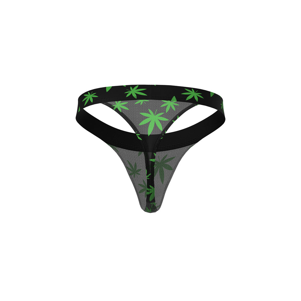 MALE POWER HAZY DAYZ MICRO THONG POT LEAF L/XL