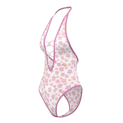 MAGIC SILK DAISY TEDDY WITH SNAP CROTCH DAISY PRINT L/XL