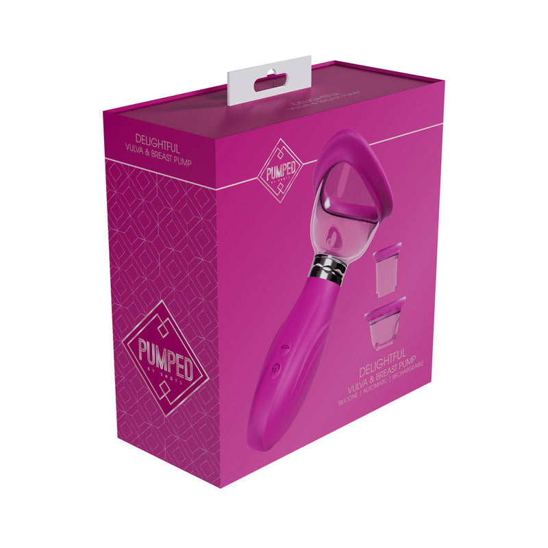 PUMPED DELIGHTFUL AUTOMATIC RECHARGEABLE VULVA & BREAST PUMP PINK