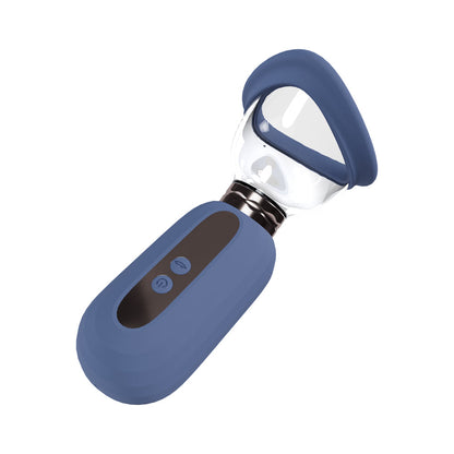 PUMPED DAZZLING AUTOMATIC RECHARGEABLE VULVA & BREAST PUMP BLUE
