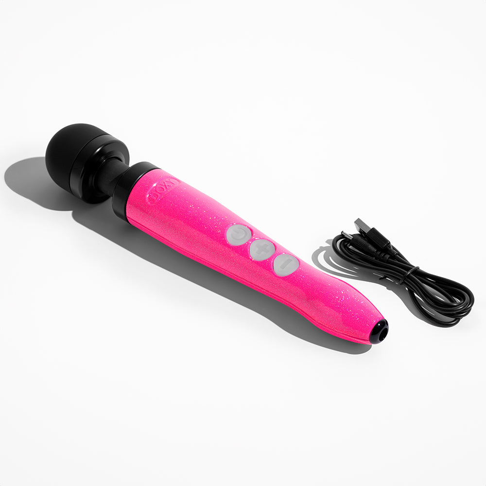 DOXY - DIE CAST 3R RECHARGEABLE COMPACT WAND VIBRATOR HOT PINK