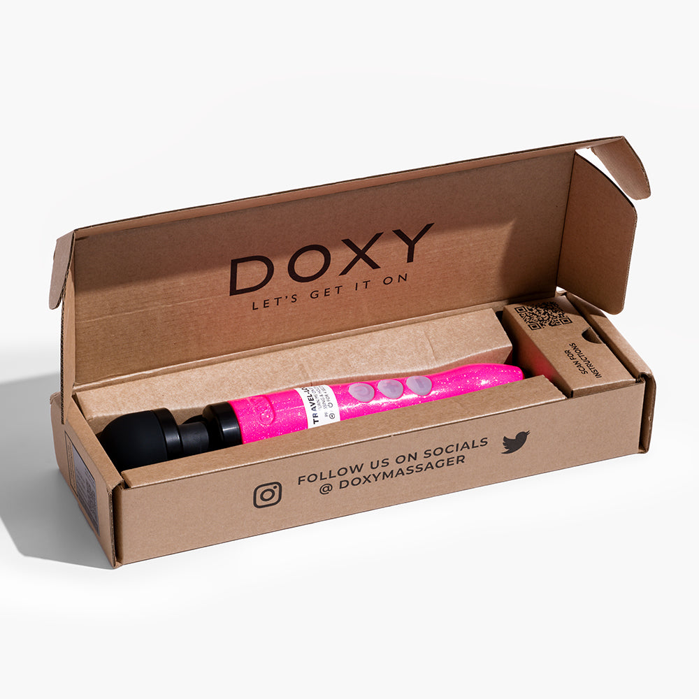 DOXY DIE CAST 3R RECHARGEABLE COMPACT WAND VIBRATOR HOT PINK