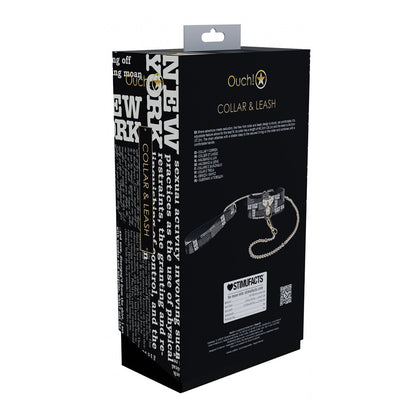 OUCH! INTERNATIONAL NEW YORK COLLECTION COLLAR WITH LEASH