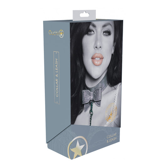 OUCH! INTERNATIONAL PARIS COLLECTION COLLAR WITH LEASH BLACK