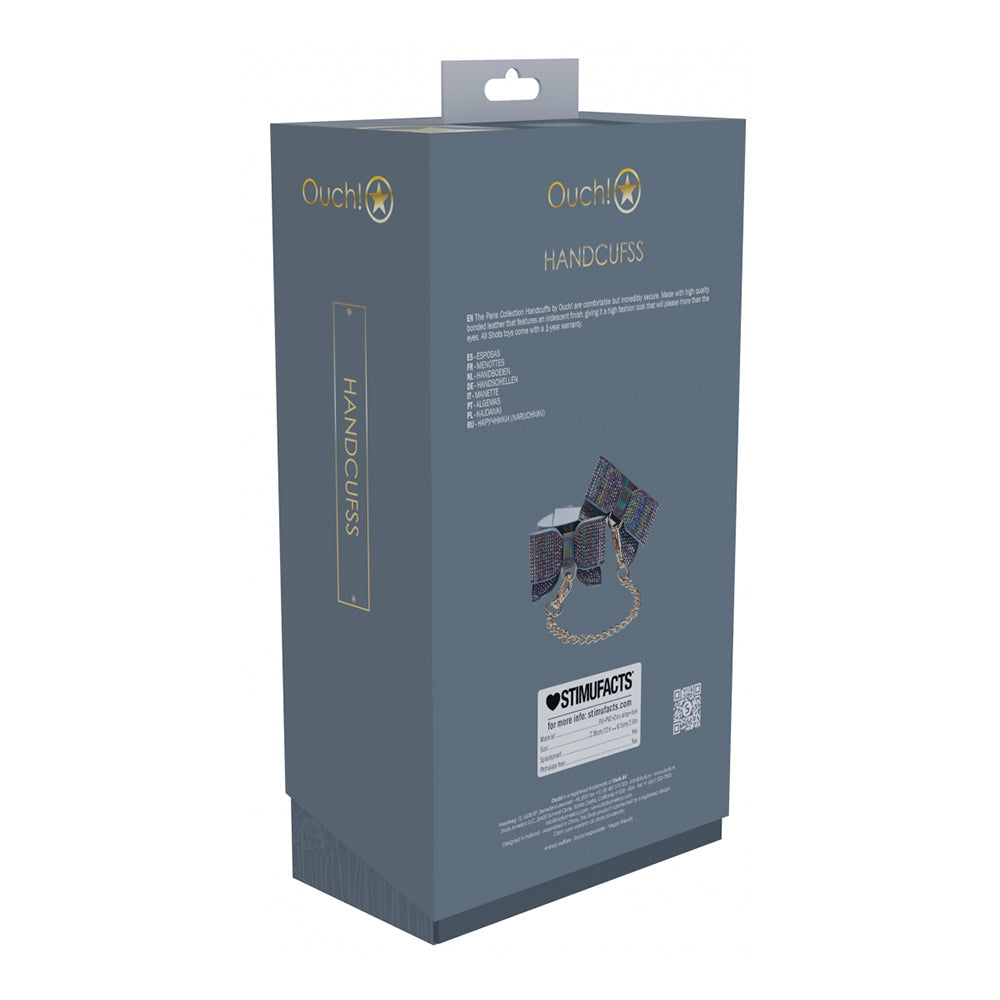 OUCH! INTERNATIONAL PARIS COLLECTION HANDCUFFS BLACK