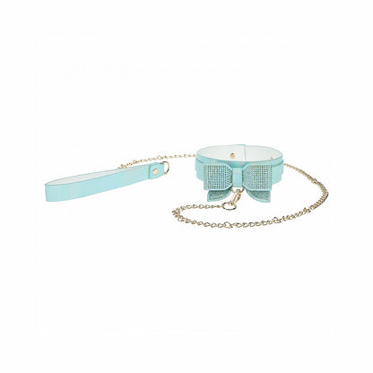 OUCH! INTERNATIONAL PARIS COLLECTION COLLAR WITH LEASH BLUE