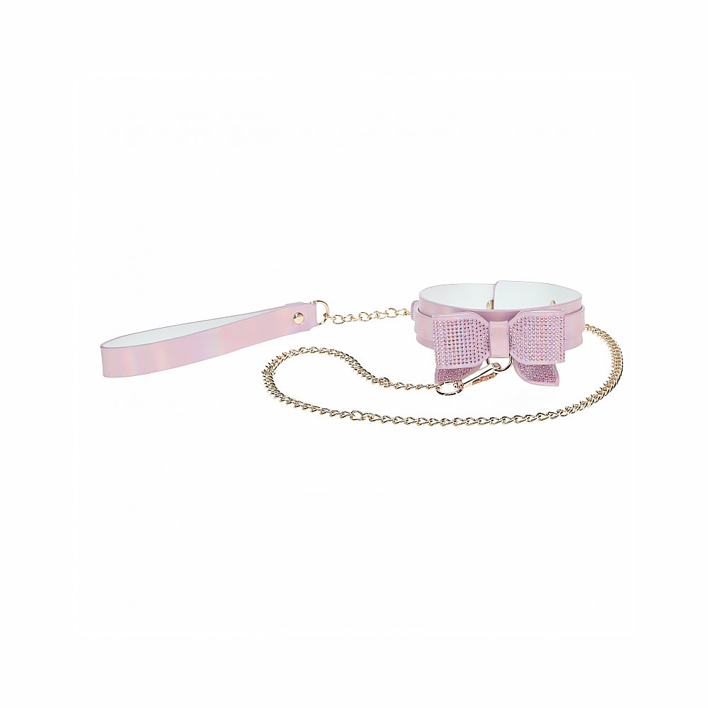 OUCH! INTERNATIONAL PARIS COLLECTION COLLAR WITH LEASH PINK