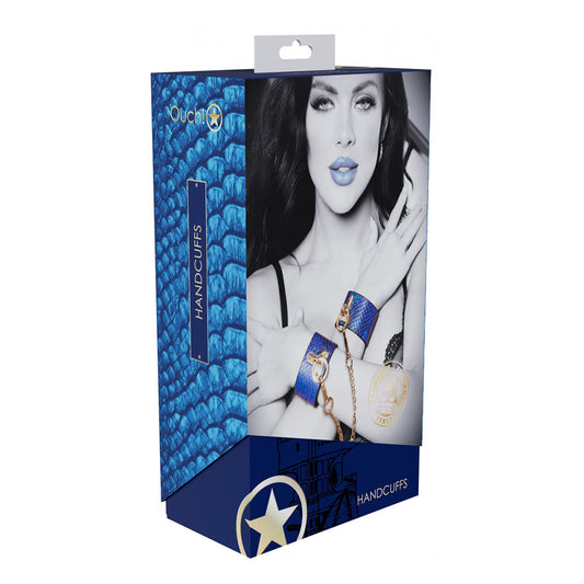 OUCH! INTERNATIONAL FLORENCE COLLECTION HANDCUFFS BLUE