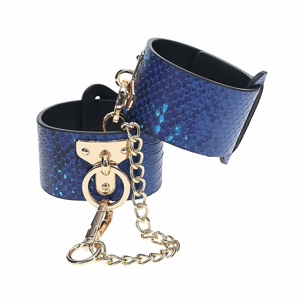 OUCH! INTERNATIONAL FLORENCE COLLECTION HANDCUFFS BLUE