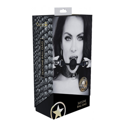 OUCH! INTERNATIONAL FLORENCE COLLECTION SILICONE BALL GAG BLACK