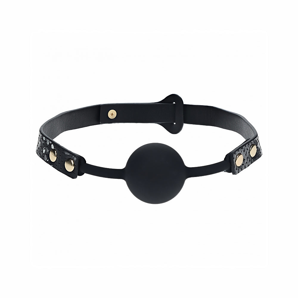 OUCH! INTERNATIONAL FLORENCE COLLECTION SILICONE BALL GAG BLACK
