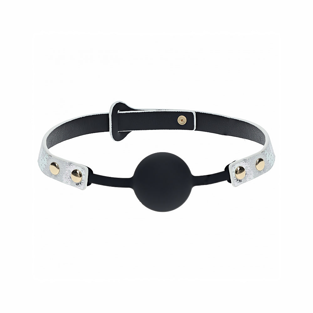 OUCH! INTERNATIONAL FLORENCE COLLECTION SILICONE BALL GAG WHITE