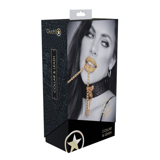 OUCH! INTERNATIONAL ROME COLLECTION COLLAR WITH LEASH