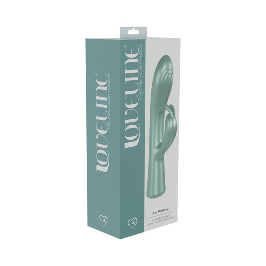 LOVELINE LA PERLA I RECHARGEABLE SILICONE RABBIT GREEN