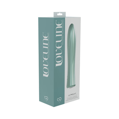 LOVELINE LA PERLA II RECHARGEABLE SILICONE VIBRATOR GREEN