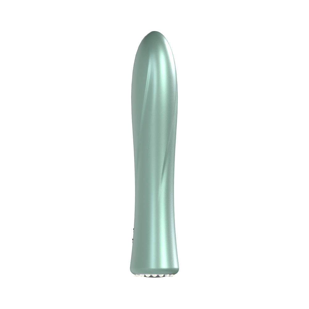 LOVELINE LA PERLA II RECHARGEABLE SILICONE VIBRATOR GREEN
