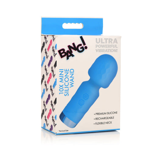 BANG! 10X MINI SILICONE WAND BLUE