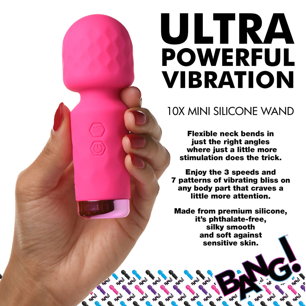 BANG! 10X MINI SILICONE WAND PINK