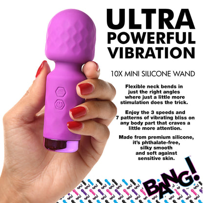 BANG! 10X MINI SILICONE WAND PURPLE