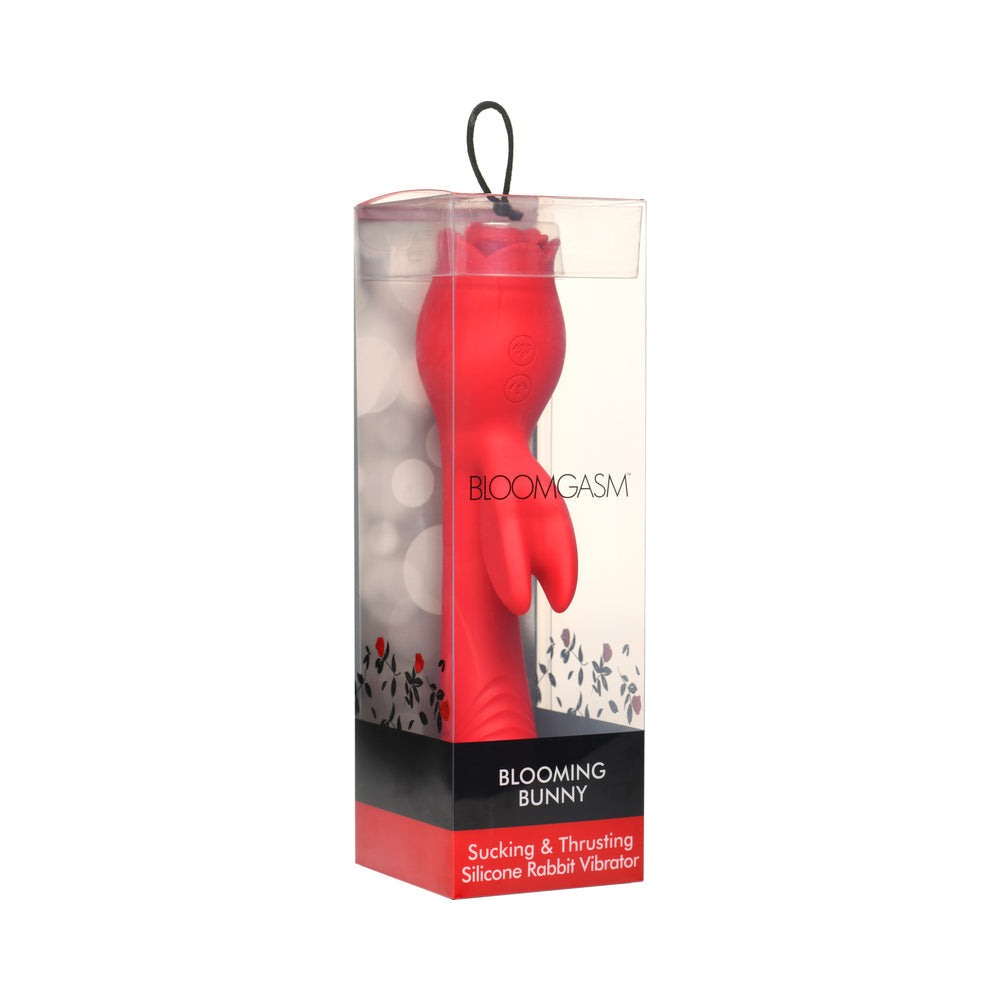 XR BRANDS - BLOOMGASM BLOOMING BUNNY SUCKING & THRUSTING SILICONE RABBIT VIBRATOR