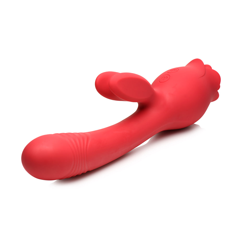 BLOOMGASM BLOOMING BUNNY SUCKING & THRUSTING SILICONE RABBIT VIBRATOR